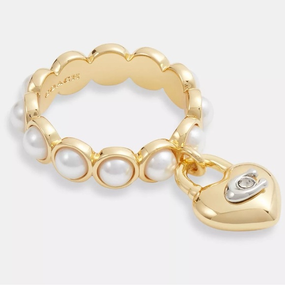 Coach Jewelry - ✨Coach Heart Lock Ring Size 6